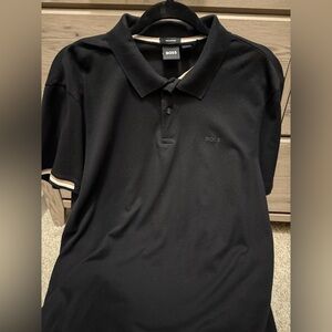 Boss Classic Black Polo Shirt for Men